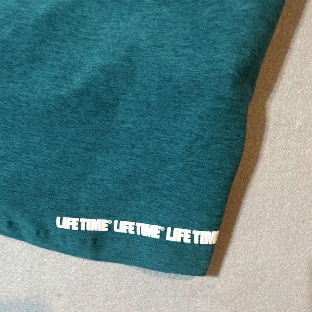 Beyond Yoga Women's Teal Cropped Racerback Scoop Neck Stretch Tank Top Size L - Picture 2 of 5